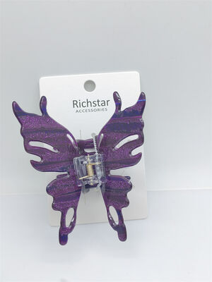 Women Large Acrylic Hair Accessories Butterfly Clips Portable Multiscene