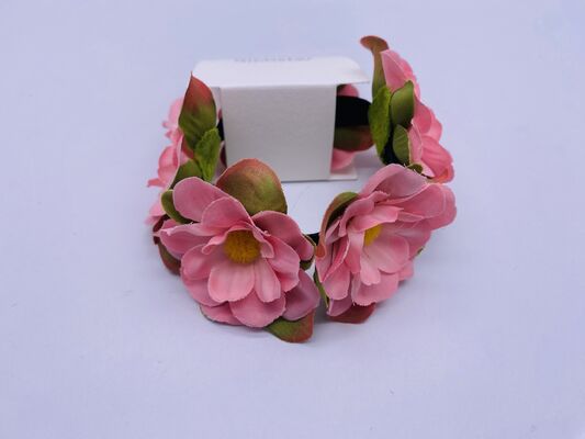 Pink Party Floral Hair Scrunchies Multiscene Durable Fashion Style