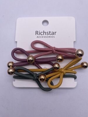 Durable Bow Rolled Hair Bobbles , Multicolor Hair Bands For Thick Hair