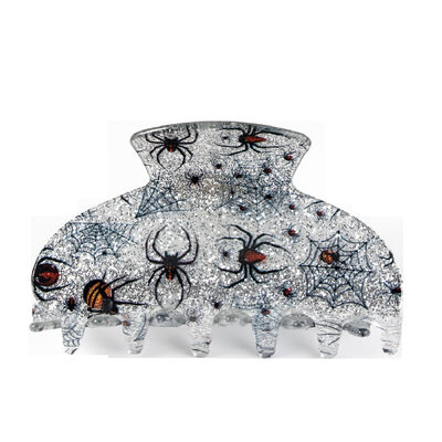 Spider Pattern Holiday Hair Accessories Hair Claw Plastic For Halloween