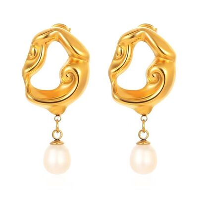 Sophisticated Stud Earrings Adorned With Delicate Pearl Fashion Jewellery Earrings