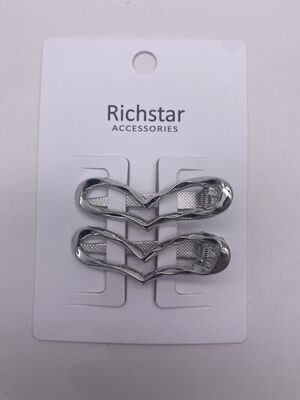 Lightweight Basic Design Silvery Metal Hair Clips for Hair Styling
