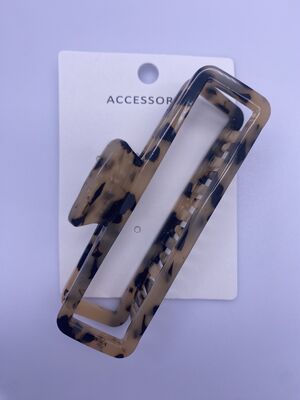 Durable Acrylic Hair Clips with Leopard Color Effect
