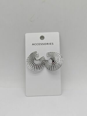 Fashionable Design Silver Metal Earrings For Unisex Fashion Jewellery Earrings