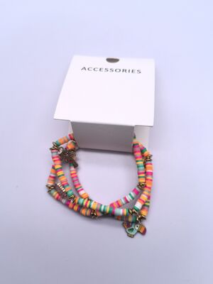 Customized Colorful 3-Packs Bracelet with Cute Birds Pendant