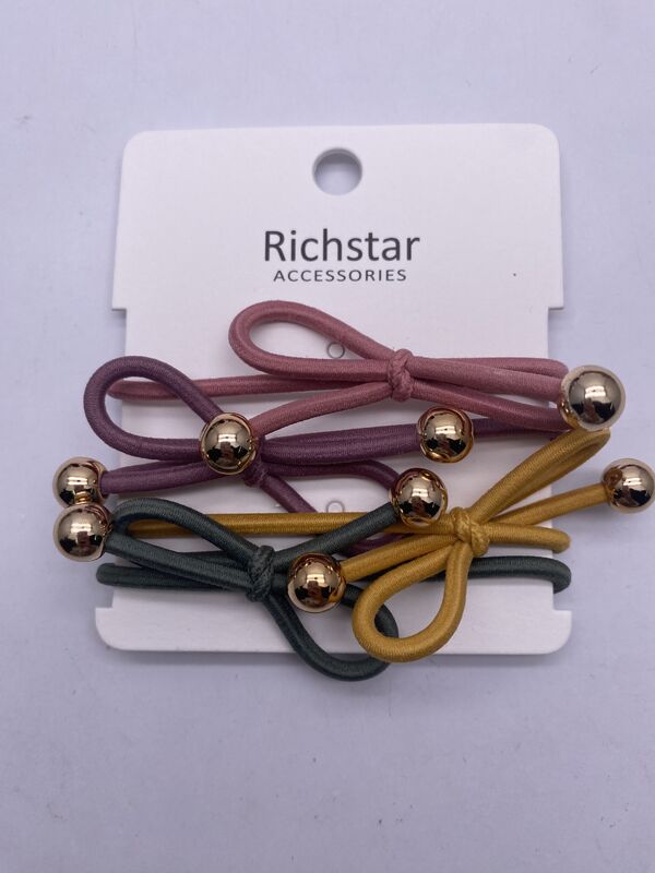 Durable Bow Rolled Hair Bobbles , Multicolor Hair Bands For Thick Hair