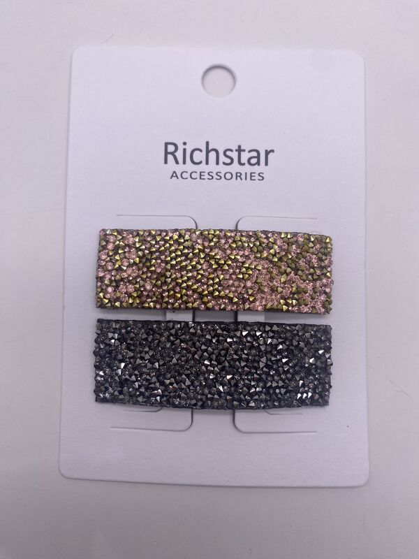 Various Shapes Durable Metal Hair Clips with Acrylic Gems Long-Lasting and Stylish